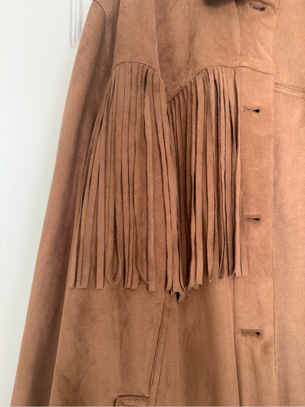 We The Free Fringe Out Vegan Suede Jacket L - Picture 3 of 15